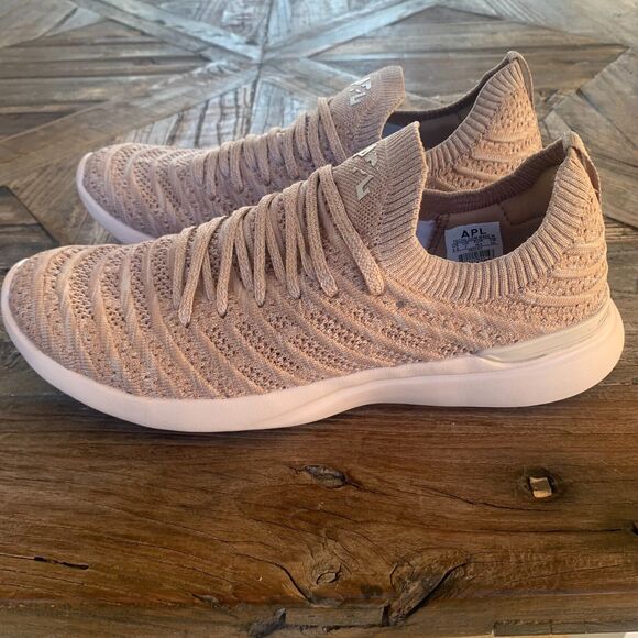 NWOB APL TechLoom Wave Mélange Mesh Running Sneakers | Sand | M US 9.5/W US 7.5 main image 14